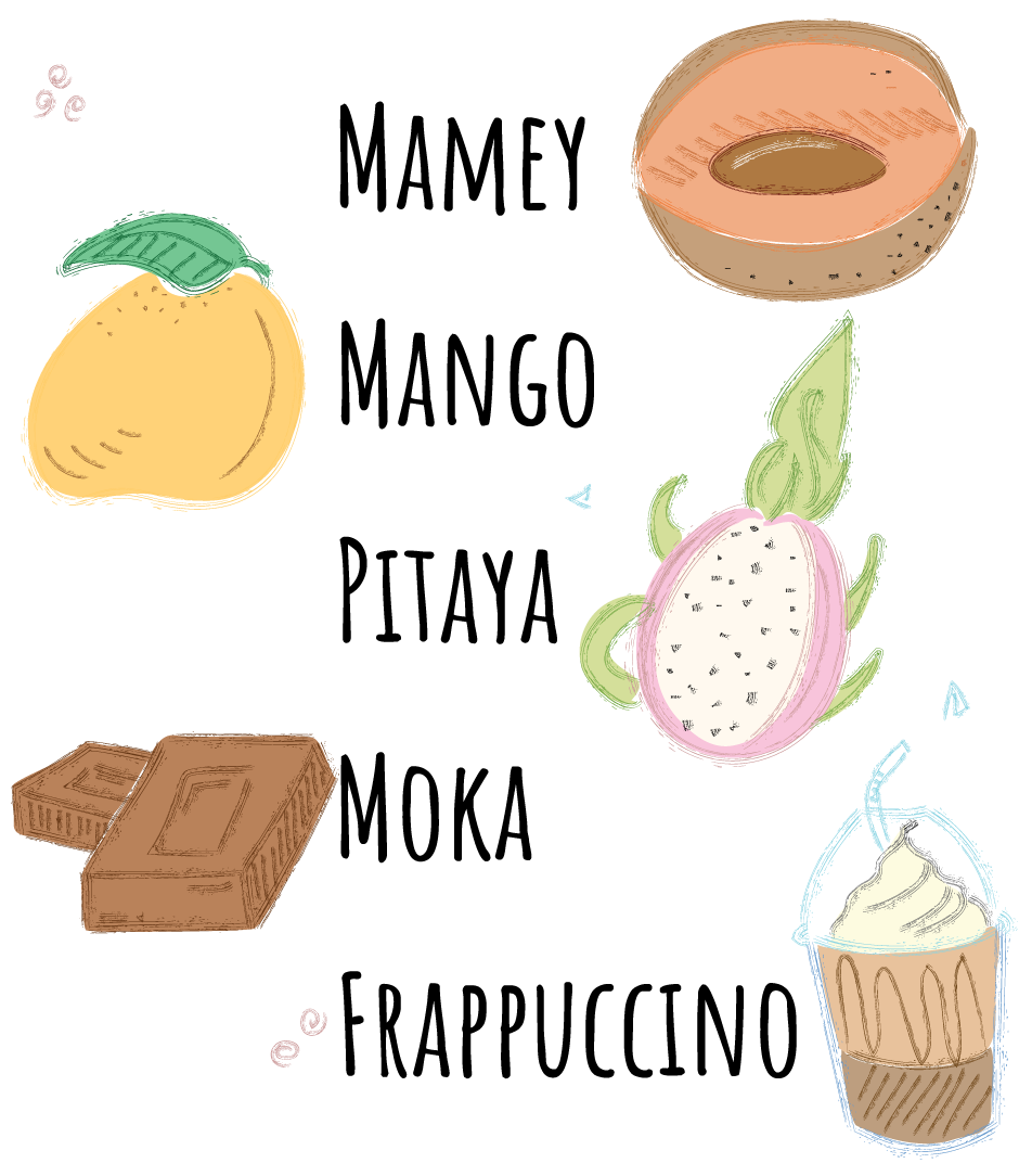 digital drawing of fruits